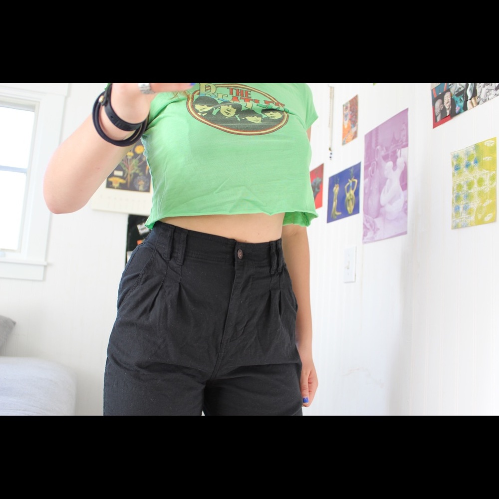 Hollister high waisted black pants